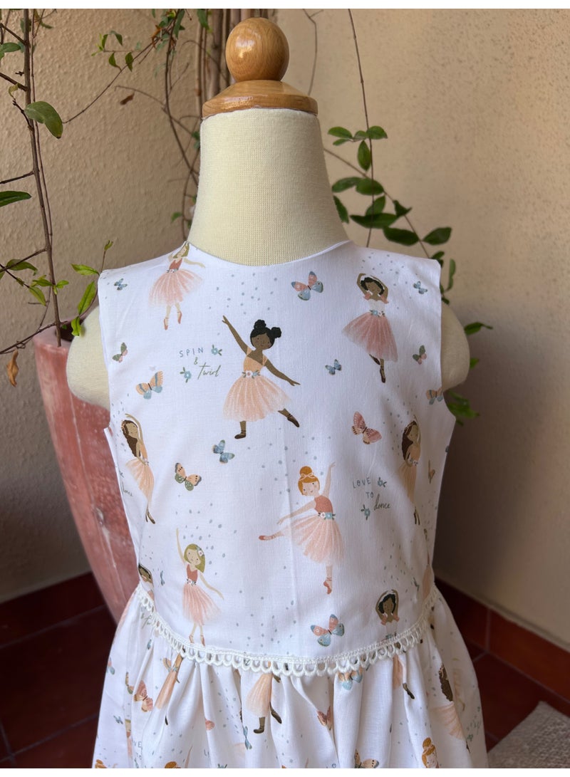 Petite Lamb Handmade cotton boutique Ballerina Dress - Image 3